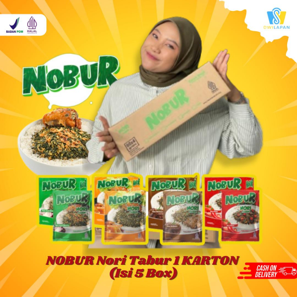 Jual Nori Tabur HALAL - NOBUR (1 Karton 60pcs) | Shopee Indonesia