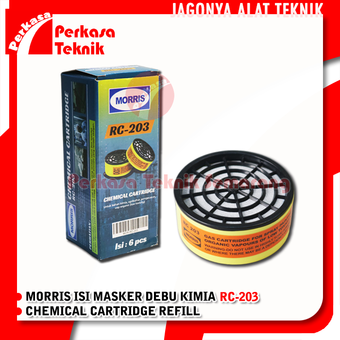 Jual Filter Isi Masker Debu Kimia MORRIS RC-203 CHEMICAL CARTRIDGE ...