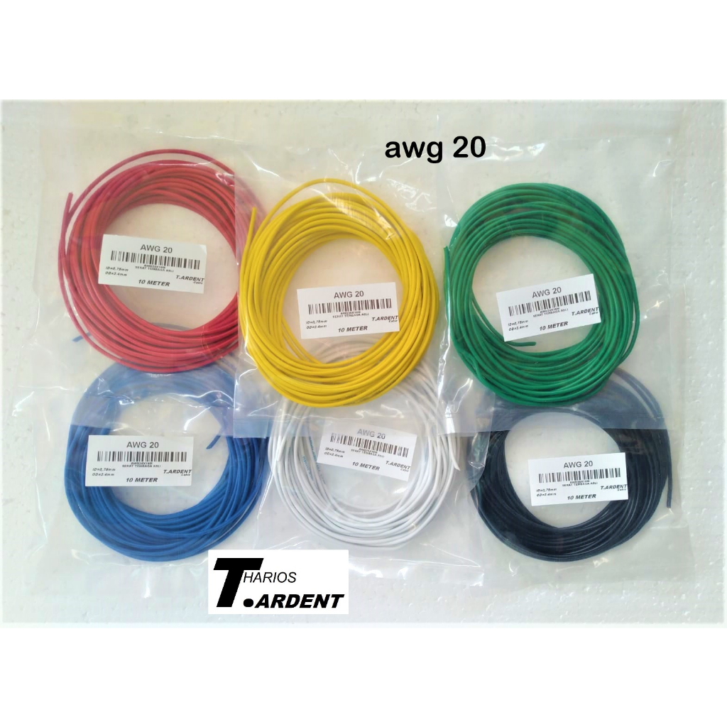 Jual Kabel Awg 20 Serabut Tembaga 10m AWG20 Kemasan 10 Meter Shopee Indonesia