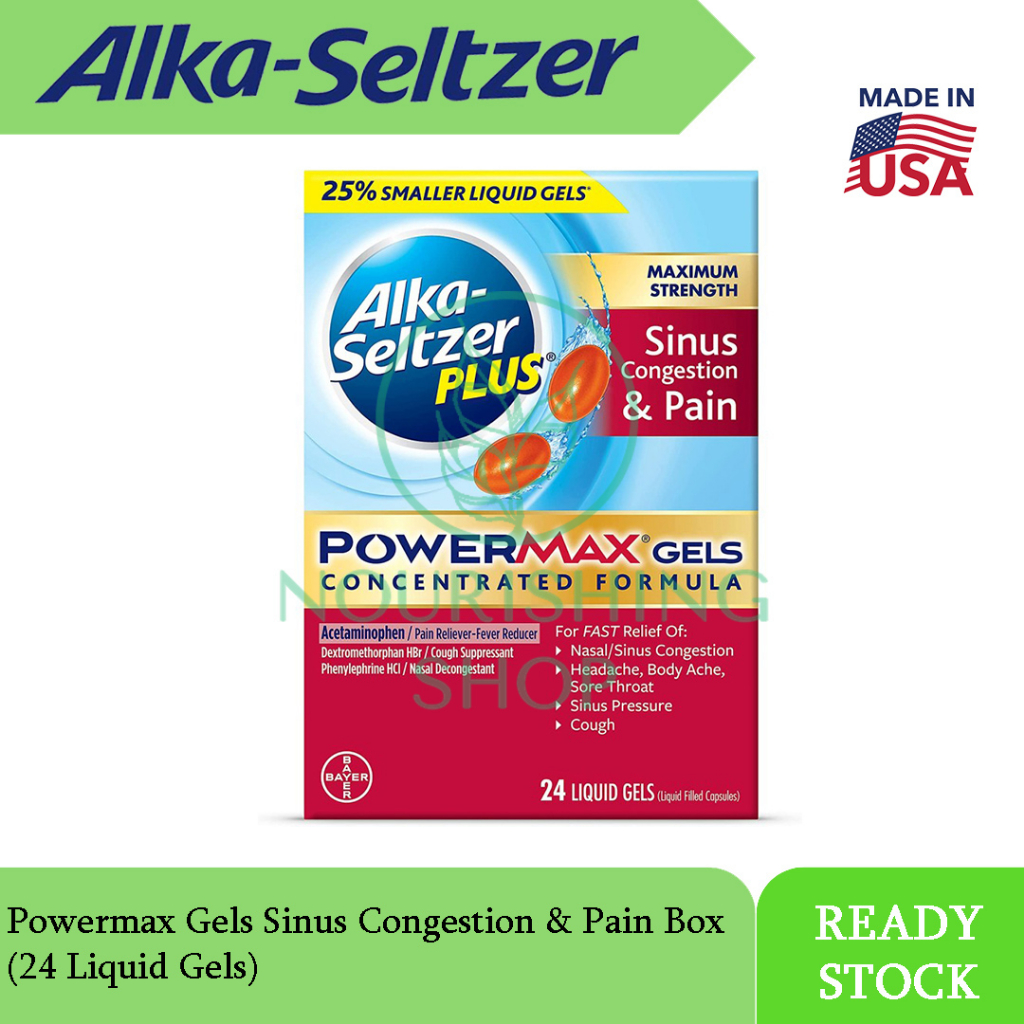 Jual Alka Seltzer Plus Maximum Strength PowerMax Sinus Congestion Pain