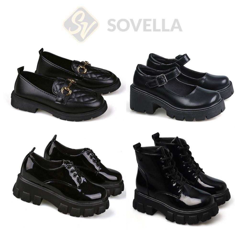Jual SOVELLA Rachel Sepatu Sneakers Boots Formal Kerja Wanita | Shopee ...