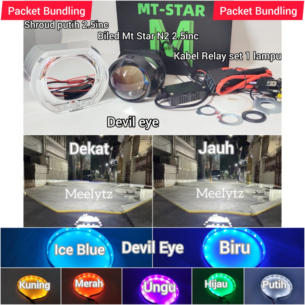 Jual Packet Bundling N Projector Biled Mt Star N Shroud Putih