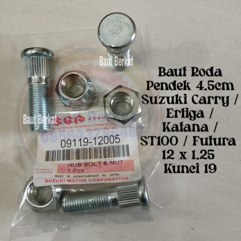 Jual Baut roda vitara / futura / carry pendek baut mur roda suzuki ...