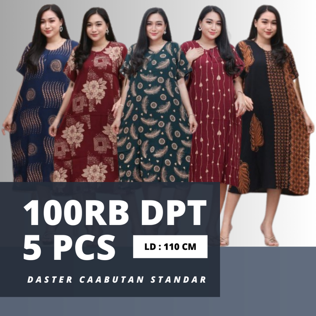 Jual PAKET HEMAT 5PCS DASTER STANDAR CABUTAN RAYON SUPER BUSUI BUMIL ...
