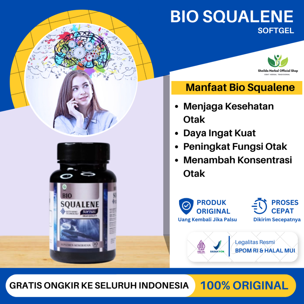 Jual Bio Squalene Suplemen Penambah Daya Ingat Otak, Kinerja Otak ...