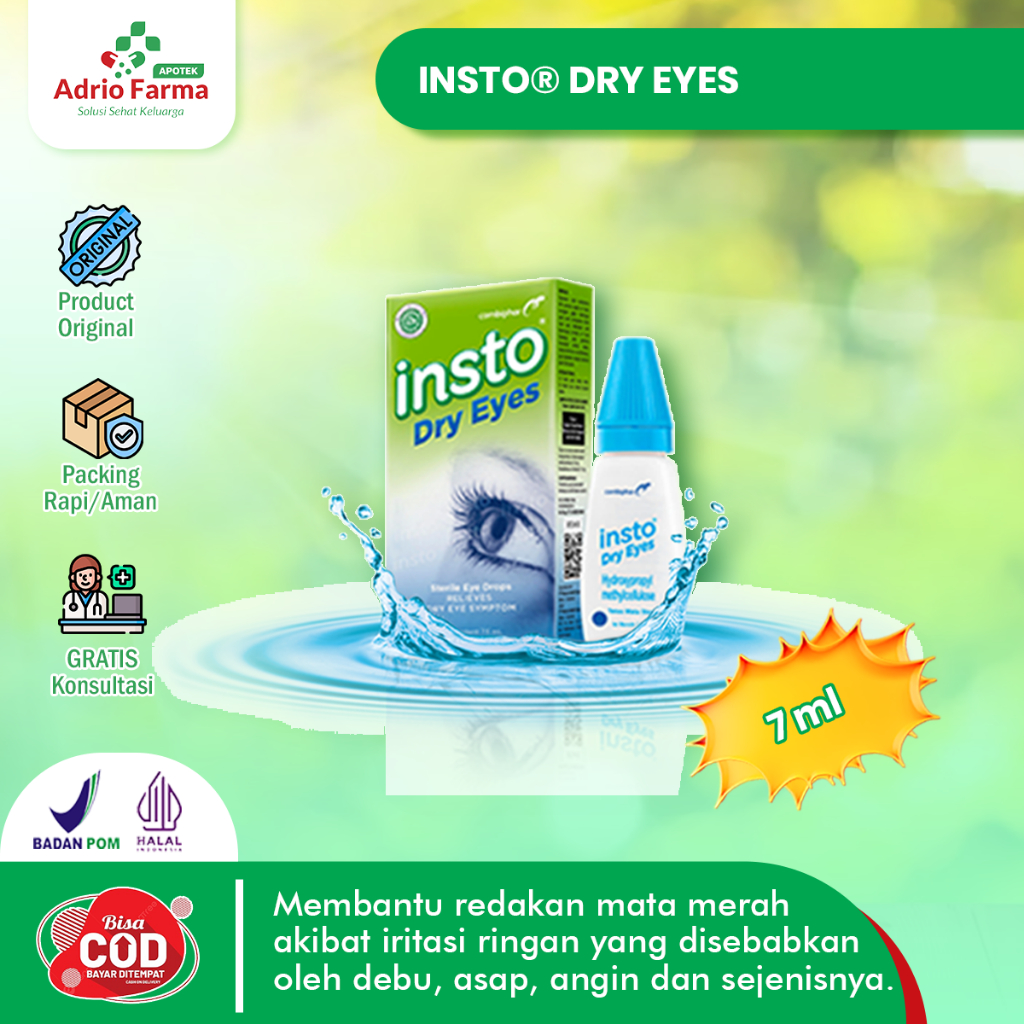 Jual Insto Dry Eyes Tetes Mata Botol Ml Meringankan Kemerahan Iritasi Pada Mata