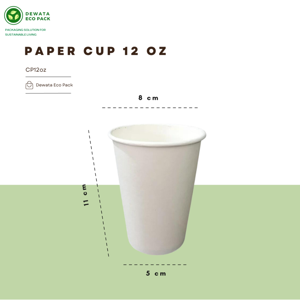 Jual Paper Cup 12oz Polos Tanpa Tutup (1pack isi 50pcs) TIDAK BISA BELI ...