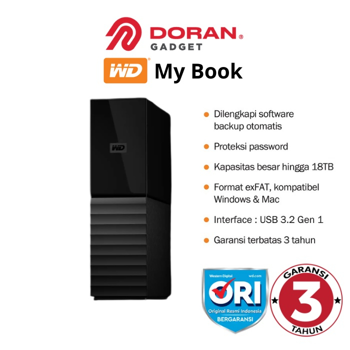 Jual WD My Book 4TB HDD Hardisk External 4 TB Hard Disk Eksternal ...