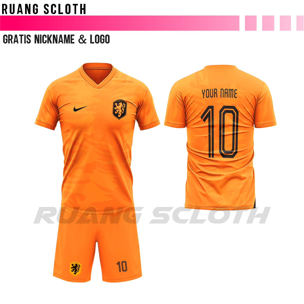 Jual Jersey Belanda Home Terbaru 2023/2024 Gratis Pasang Nama dan Nomor