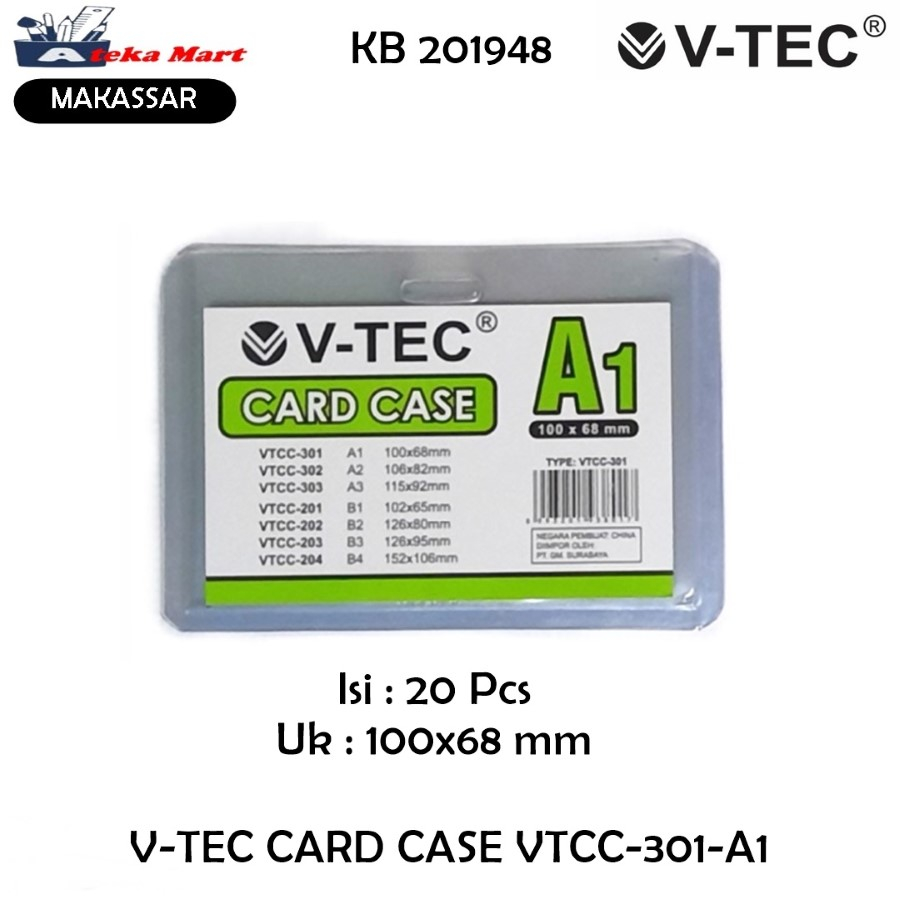 Jual [PAK/20PCS] V-TEC CARD CASE A1 A2 A3 TEMPAT ID CARD | Shopee Indonesia