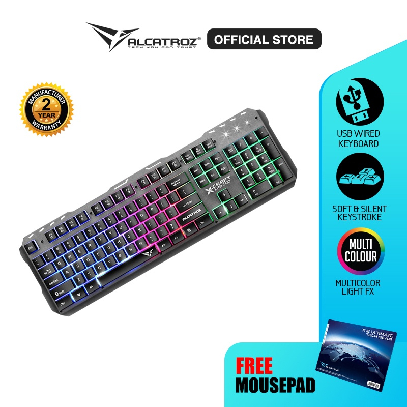Jual Keyboard Gaming Alcatroz XCraft XKB 300 Spill Proof with 9