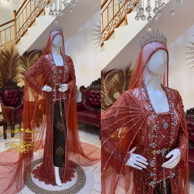Jual Kebaya pengantin akad kutubaru || Kebaya pengantin akad santili ...