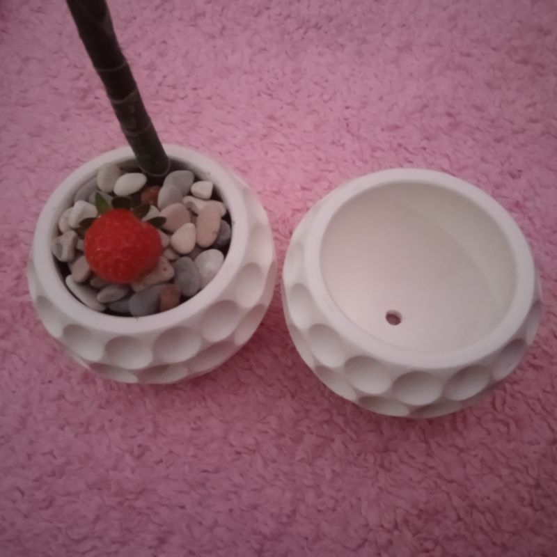 Jual POT SEMEN GYPSUM POT KAKTUS LILIN SOUVENIR POT SUKULEN POT UNIK ...