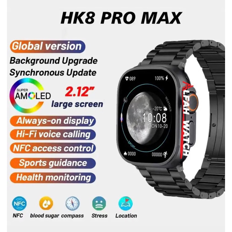 Jual JAM TANGAN HK8 PRO MAX ULTRA SMARTWATCH AMOLED DISPLAY 49mm ...