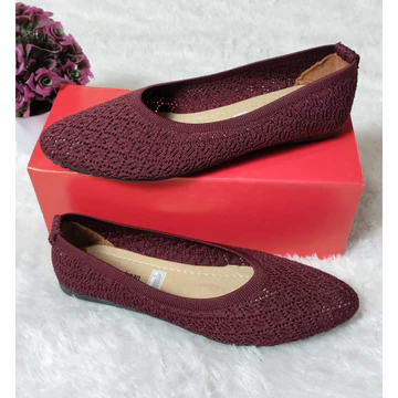 Flatshoes Rajut Wanita Sepatu Ballet Rajut