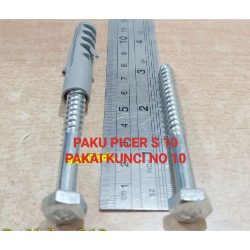 Jual paku beton sekrup picer S 10 pemasangan bracket tv | Shopee Indonesia