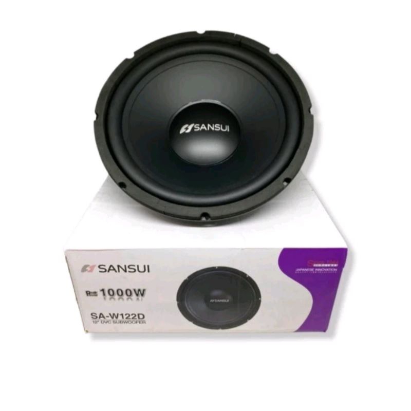 Jual subwoofer pasif 12 inch mobil sansui sa w122d 1000 watt double