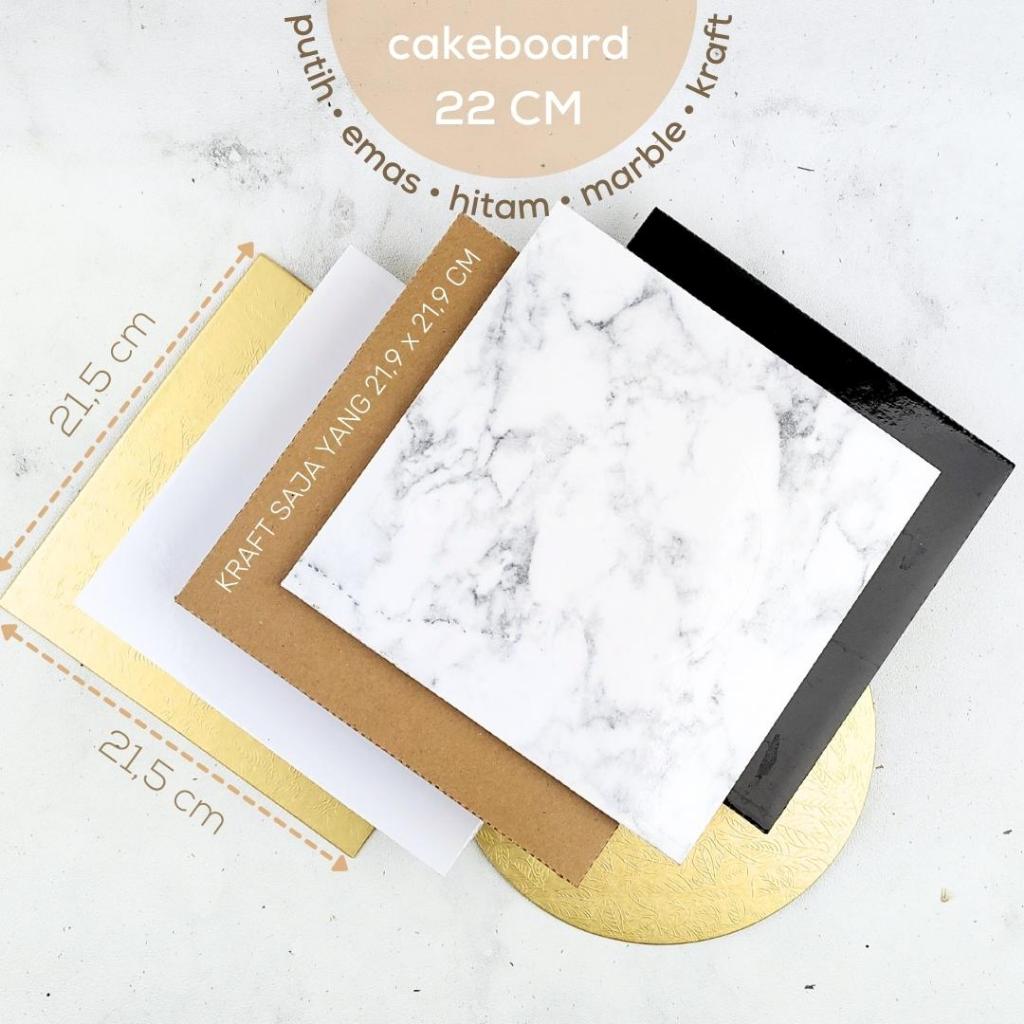 Jual CAKEBOARD 22 CM Alas Tatakan Papan Kue Tart Pudding Roti Kotak Box ...