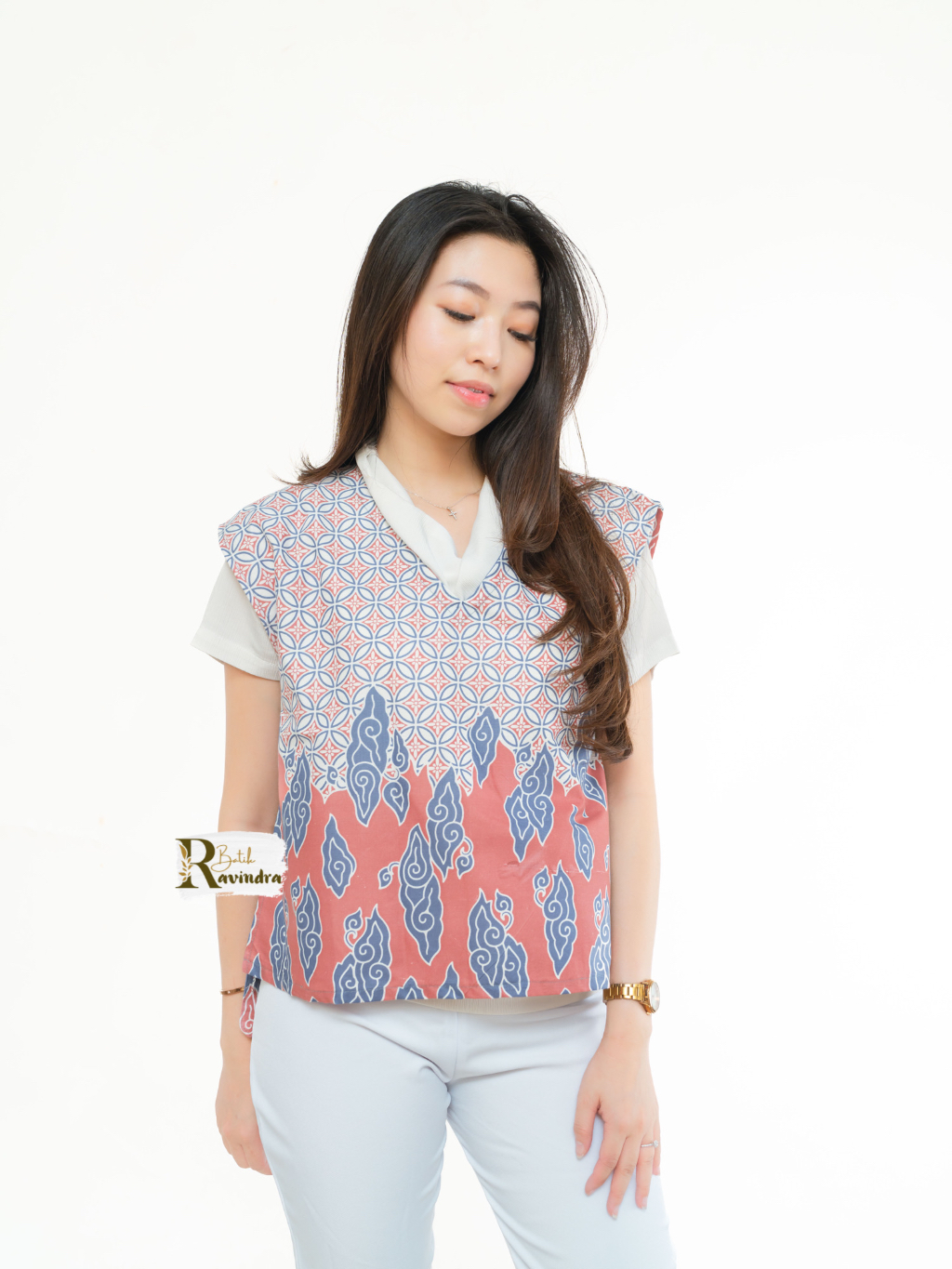 Jual Outer Batik Vest Rompi Batik Kawung | Shopee Indonesia