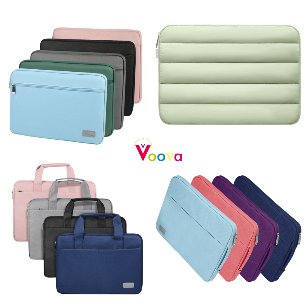 VOOVA Tas Laptop, Softcase laptop Pria dan Wanita Cool Color Bag 12-16 Inch  Jinjing Laptop Bag Waterproof Cover Unisex Notebook Tahan Air Tahan Lama