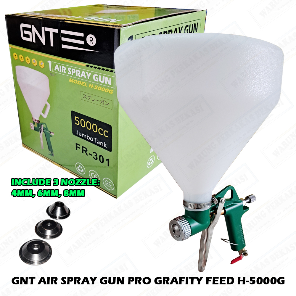 Jual Air Hopper Spray Gun H5000G GNT Alat Semprot Cat Semen Tekstur H 5000G Hooper 5000CC