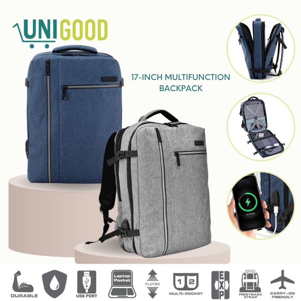 Jual UNIGOOD Tas Ransel 17 inch Backpack Tas Laptop Premium