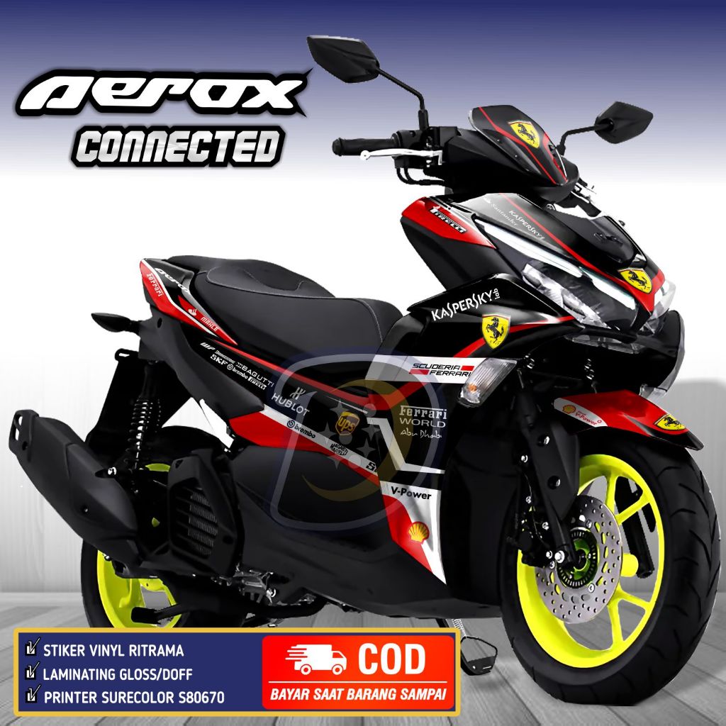 Jual Decal Aerox 155 Connected 2021 Striping Aerox 2021 Stiker Yamaha