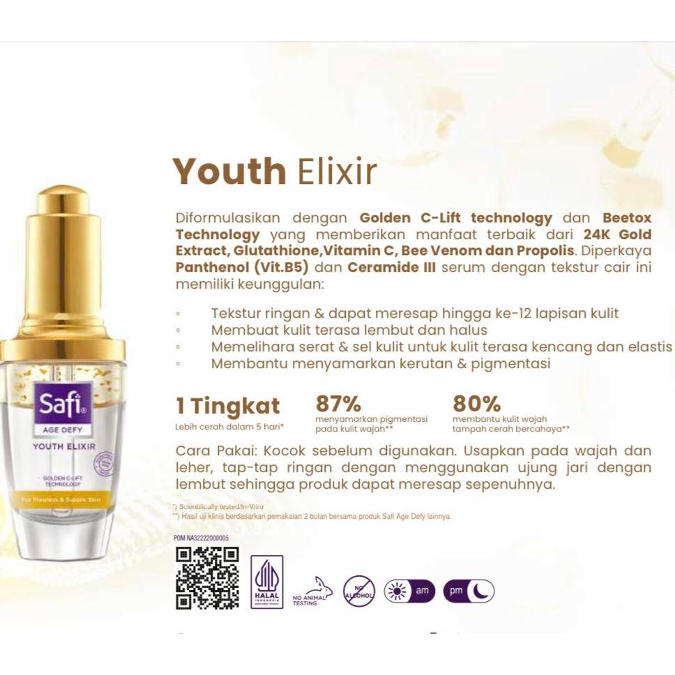 Jual SAFI AGE DEFY YOUTH ELIXIR 29gr New formula dan kemasan baru ...