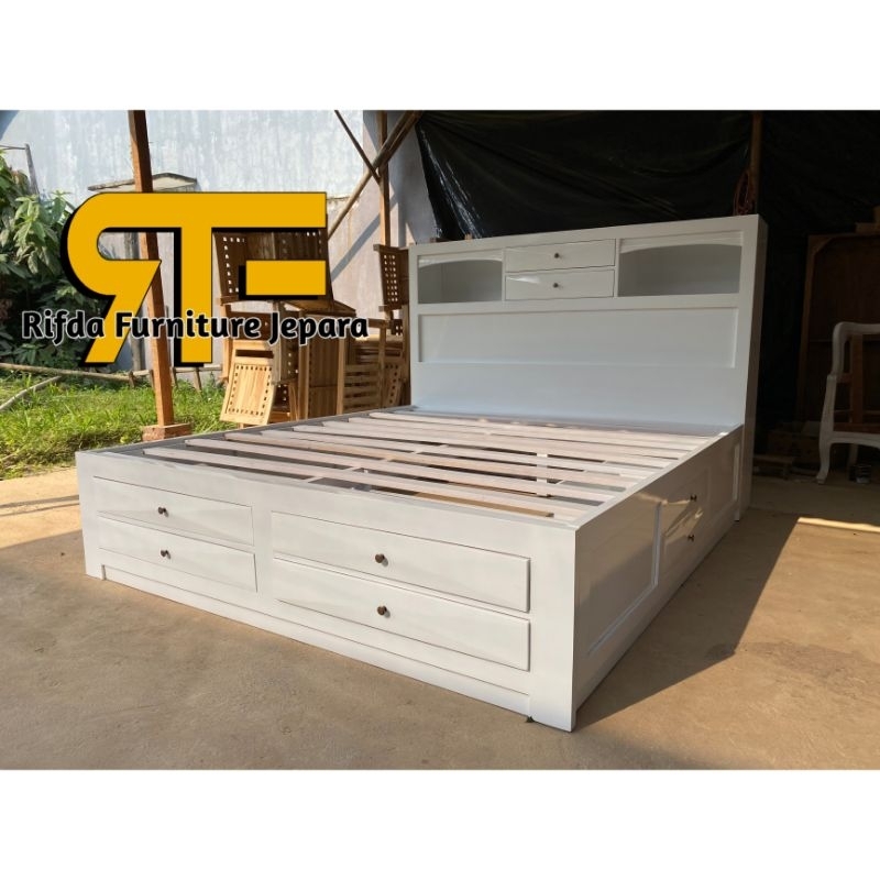 Jual REAL PICT !! Dipan tempat tidur rak laci minimalis duco terbaru ...