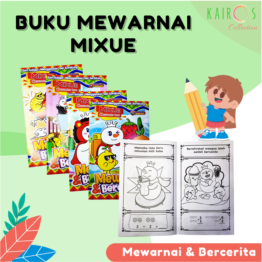 Jual Buku Warna Belajar Aneka Mixue Buku Edukasi Berhitung Membaca