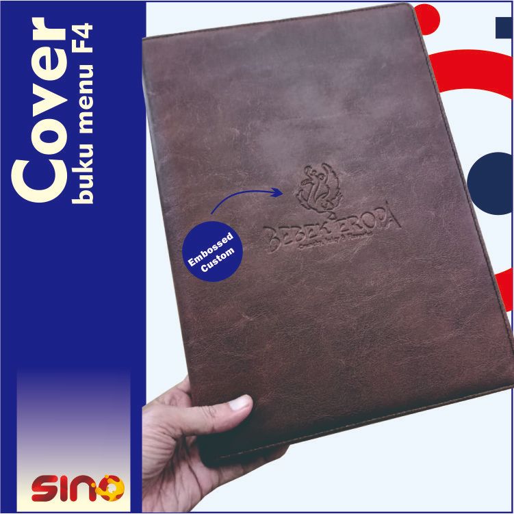 Jual BUKU MENU CUSTOM LOGO RESTORAN bahan KULIT COVER MENU 23x32cm ...