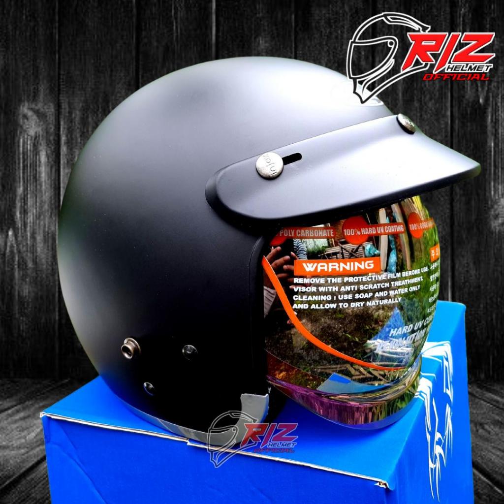 Jual HELM INJAK 06 RETRO INNER VISOR SOLID FULL LEHER STANDART SNI ...
