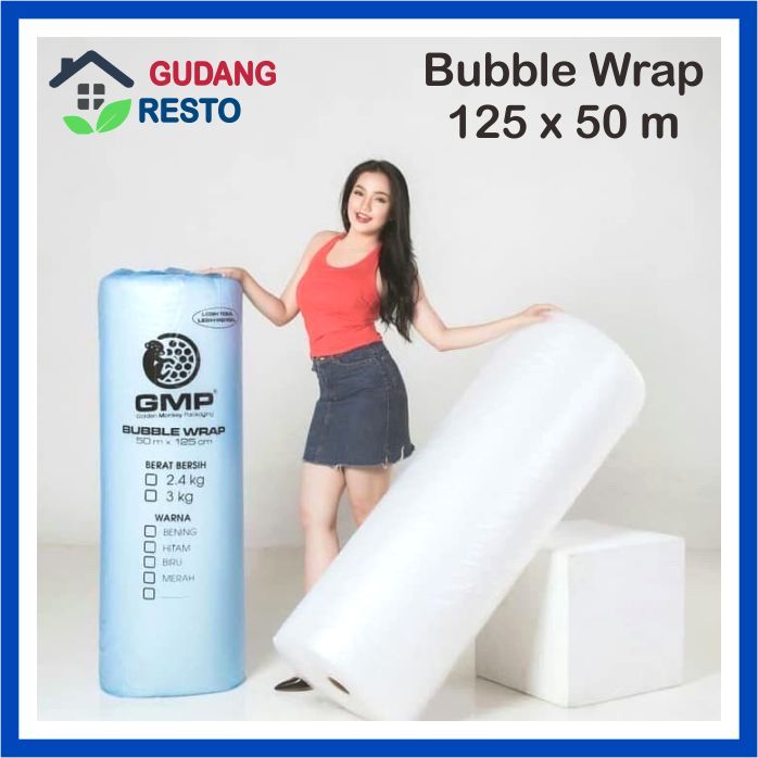 Jual Bubble Wrap Gmp Super Tebal Putih Bening Hitam Cm X M