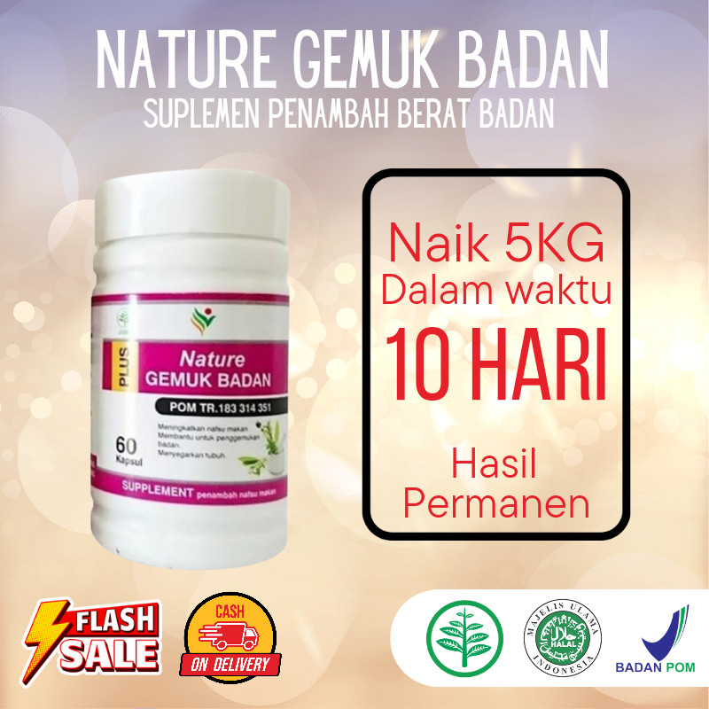 Jual Kapsul Nature Gemuk Badan Herbal Bpom Alala Menambah Nafsu Makan Dan Berat Badan Nature 8672