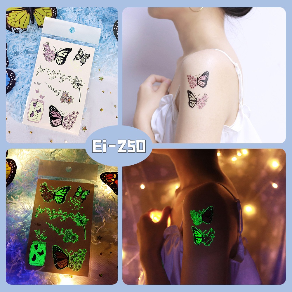 Jual Glow In The Dark Tato Wajah Sticker Muka Stiker Wajah Pesta Face Sticker Tatto