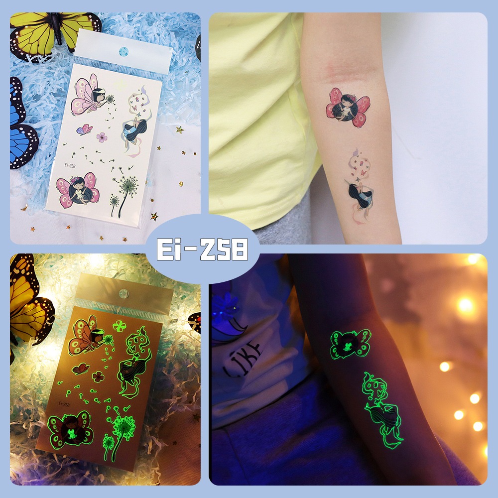 Jual Glow In The Dark Tato Wajah Sticker Muka Stiker Wajah Pesta Face Sticker Tatto