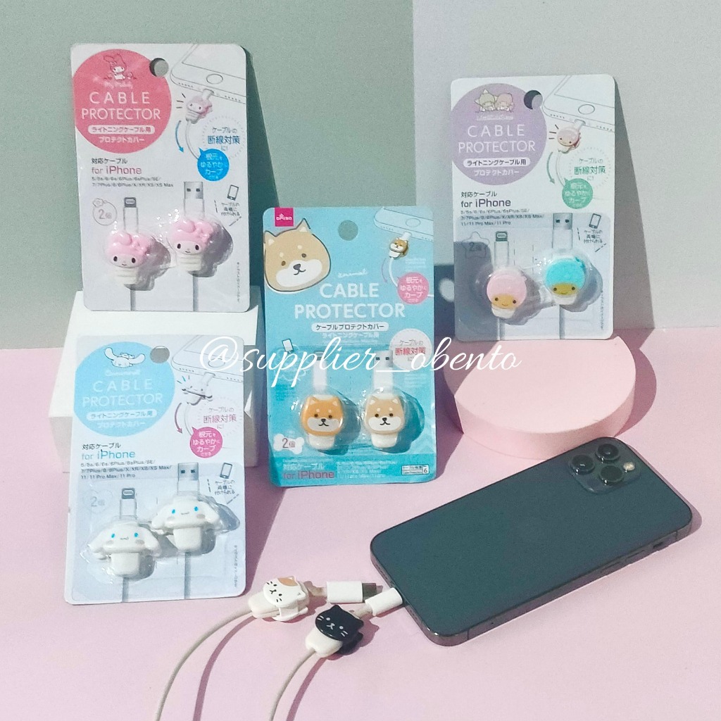 Jual [Daiso] Mascot Cable Protector Accessories HP Protection Cover