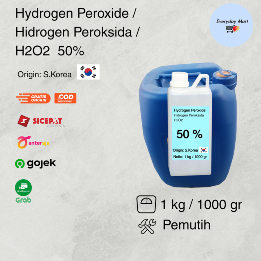 Jual Antiseptik 50 H2o2 50 Hydrogen Peroxide Hidrogen Peroksida 50 1 Kg Ex Korea