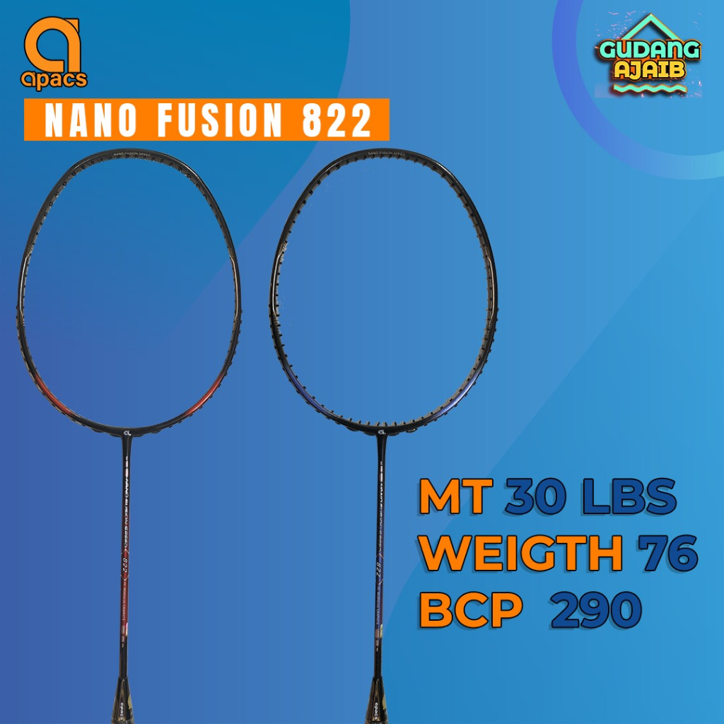 Jual RAKET APACS NANO FUSION SPEED 822 / RAKET BADMINTON / APACS