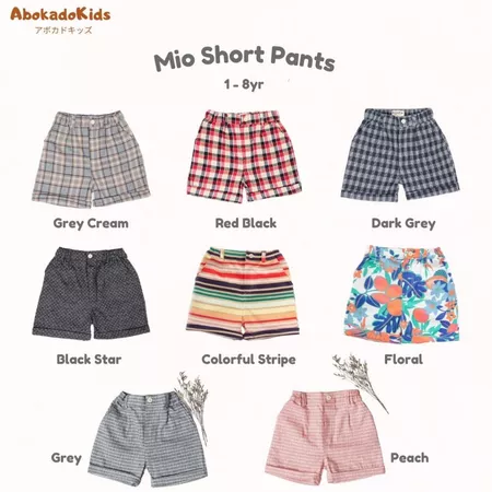 Celana Pendek Anak 1-8tahun – Mio Short Pants Unisex – Bawahan Casual Anak Premium