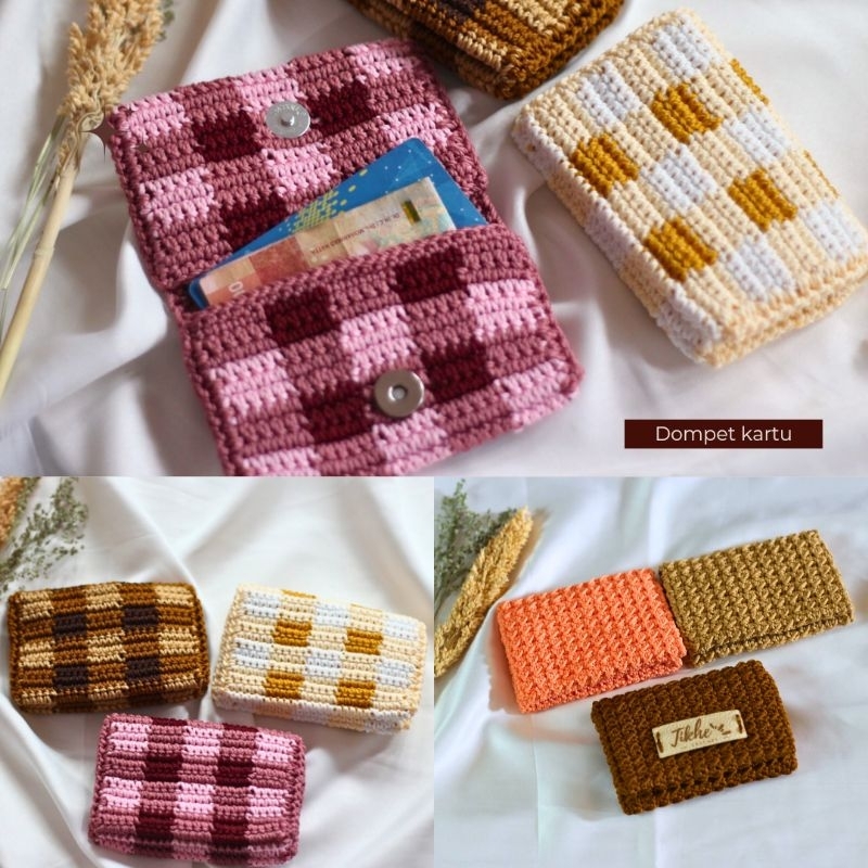 Jual dompet kartu/dompet rajut/card holder by tikhe crochet | Shopee ...