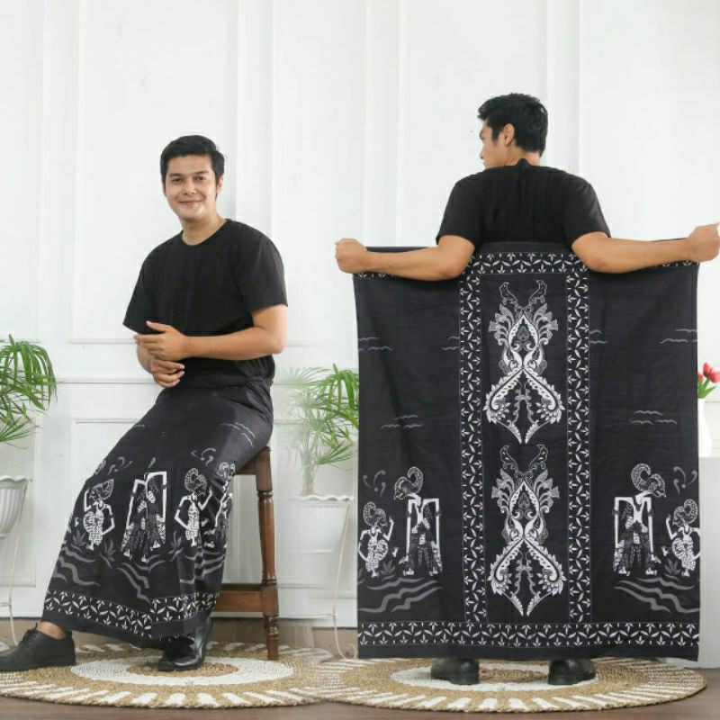 Jual Sarung Batik Modern Motif Wayang Terbaru Dewasa Bahan Print