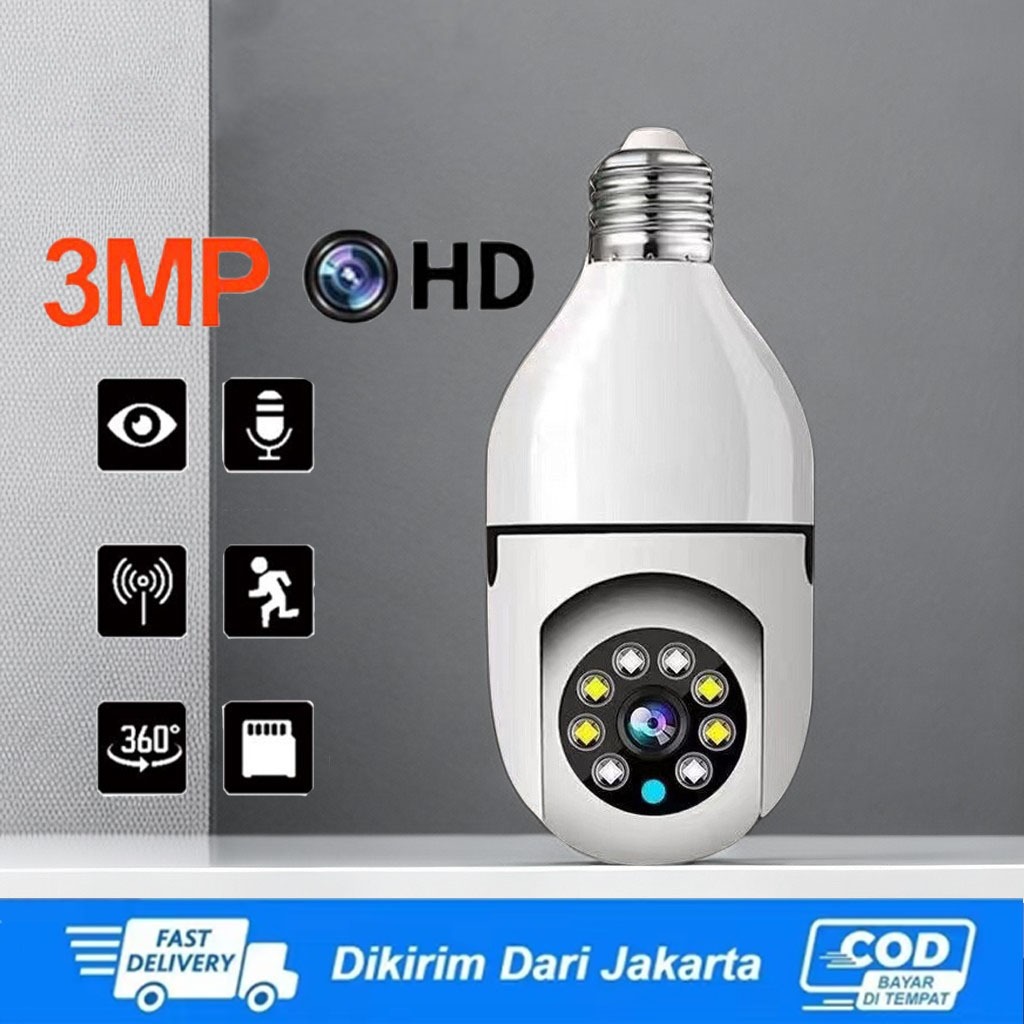 Jual Lampu Kamera Cctv V Kamera Bohlam Lampu Derajat Wifi Kamera Pengintai Rumah Jarak