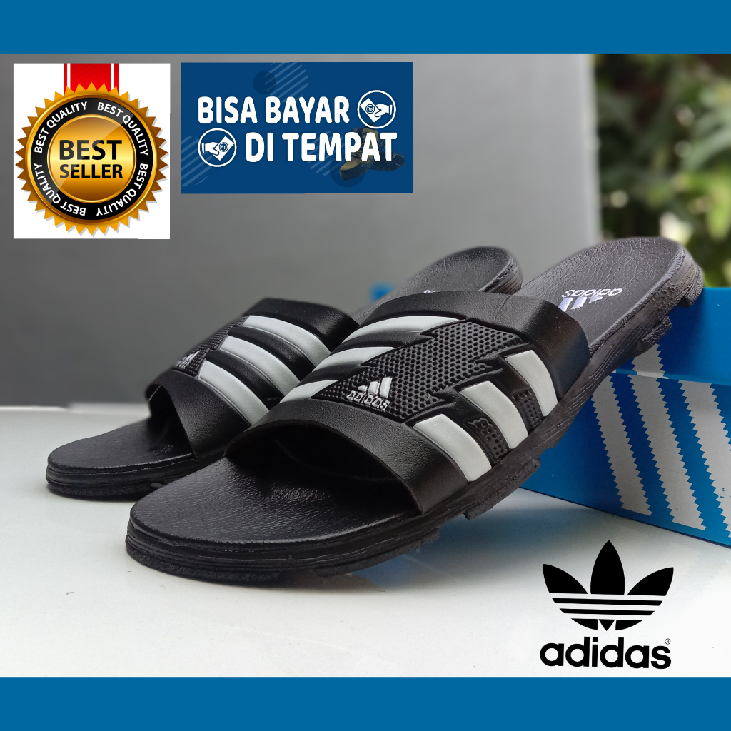 SANDAL ADIDAS SELOP PRIA SANDAL SLIDE COWOK SANDAL FLAT SPORT