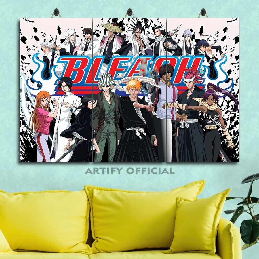 Jual Poster Kayu Anime Gambar Bleach Byakuya Kuchiki 45X30 Multi Panel ...