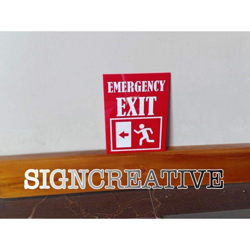 Jual Sign Tanda Emergency Exit Akrilik | Shopee Indonesia