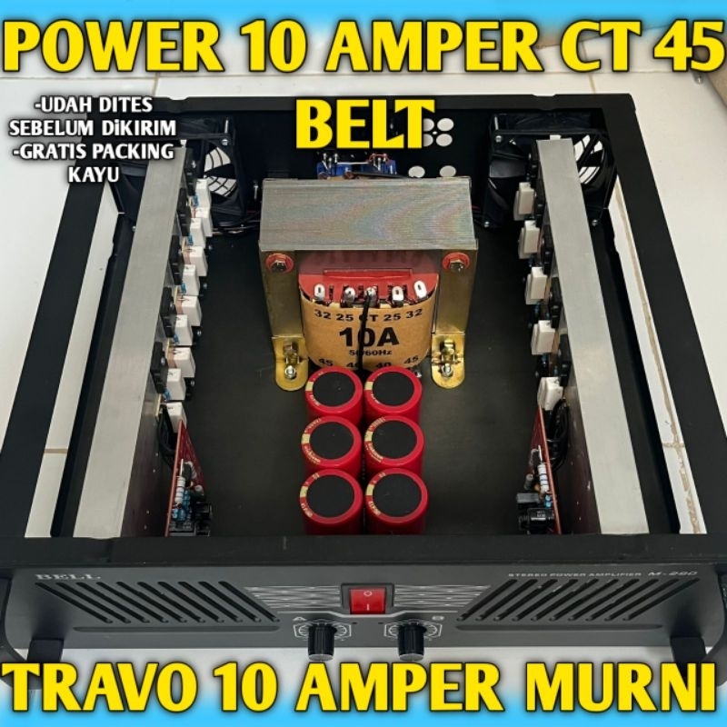 Jual POWER RAKITAN 10 AMPER CT 45 TRAVO BELT 10 amper besar 5set