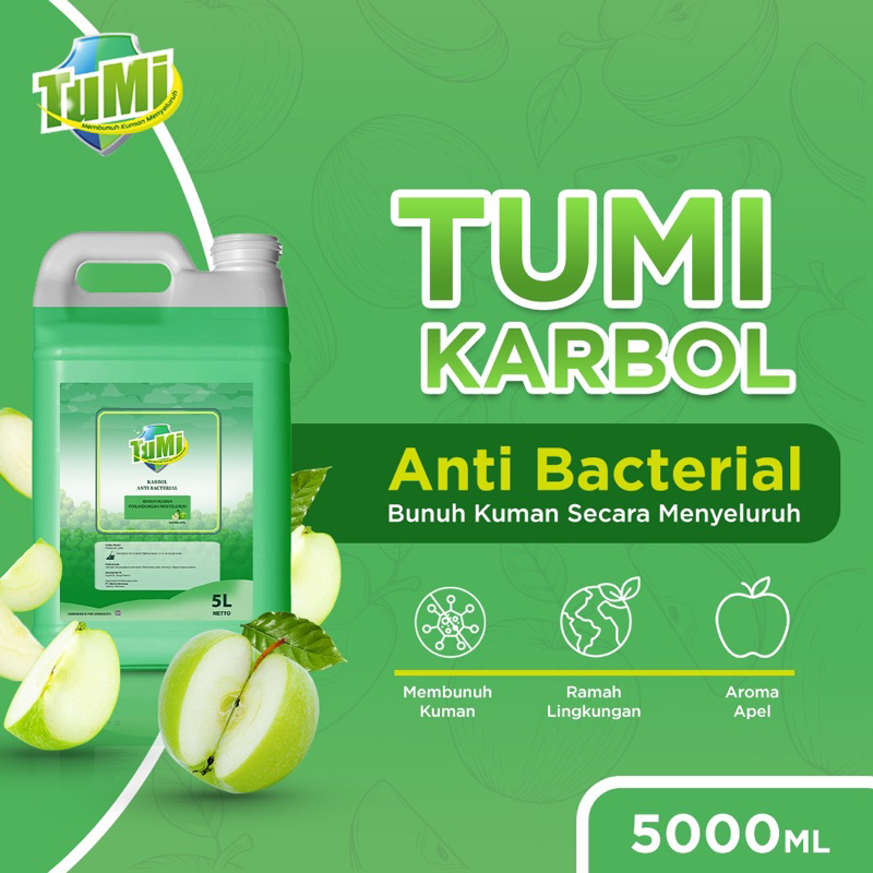 Jual Karbol Pembersih Lantai Anti Bacterial Wangi Aroma Apel 5 Liter