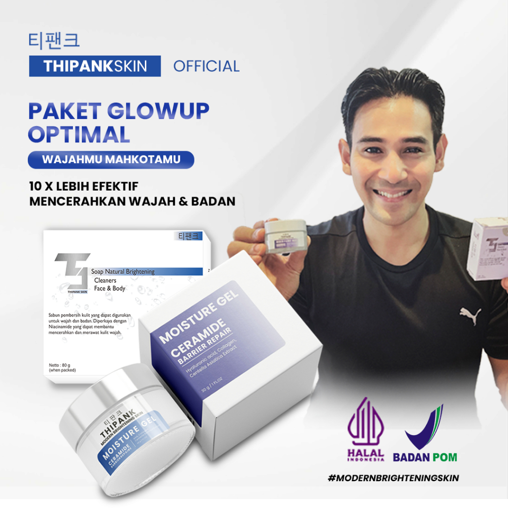 Jual Paket Glow Up Optimal Thipank Skin Face and body Soap Moisturizer