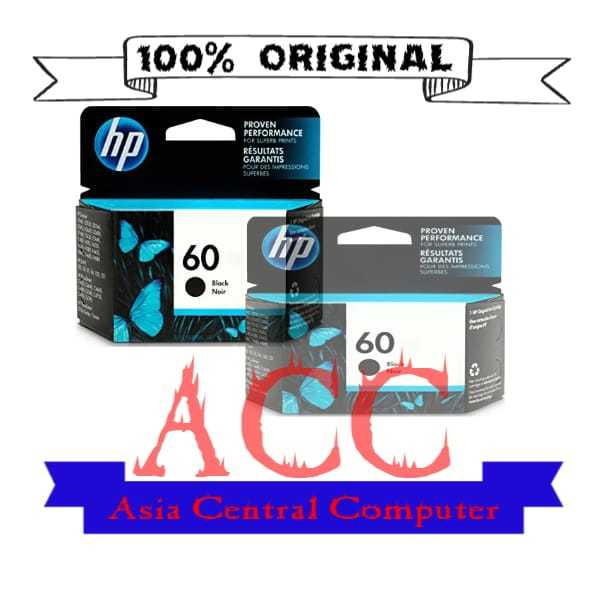 Jual HP 60 Black Original Ink Cartridge | Shopee Indonesia